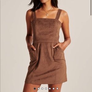 Abercrombie Faux Suede Pinafore Dress - Med - NWT
